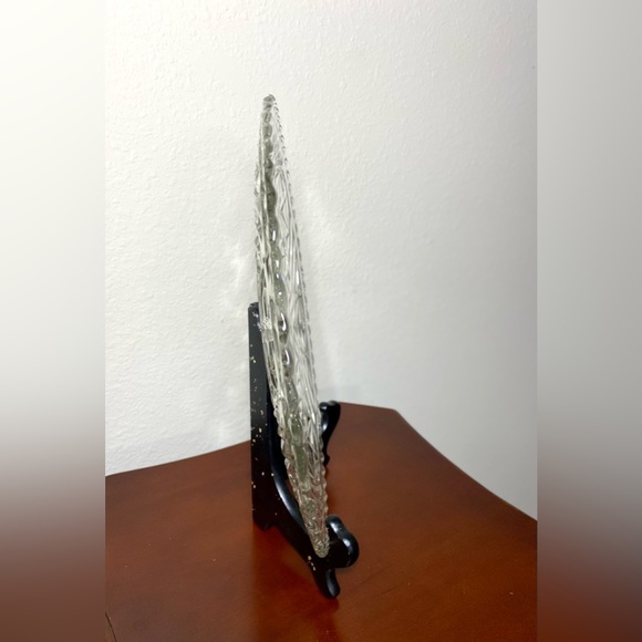 Vintage Crystal Clear Cut Glass Round Serving Platter Tray 12.75” - Picture 4 of 9